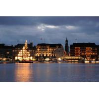 0249_1 797 Hamburger Binnenalster - Alsterpavillon, Weihnachtslichter am Junfernstieg. | Adventszeit - Weihnachtsmarkt in Hamburg - VOL.1